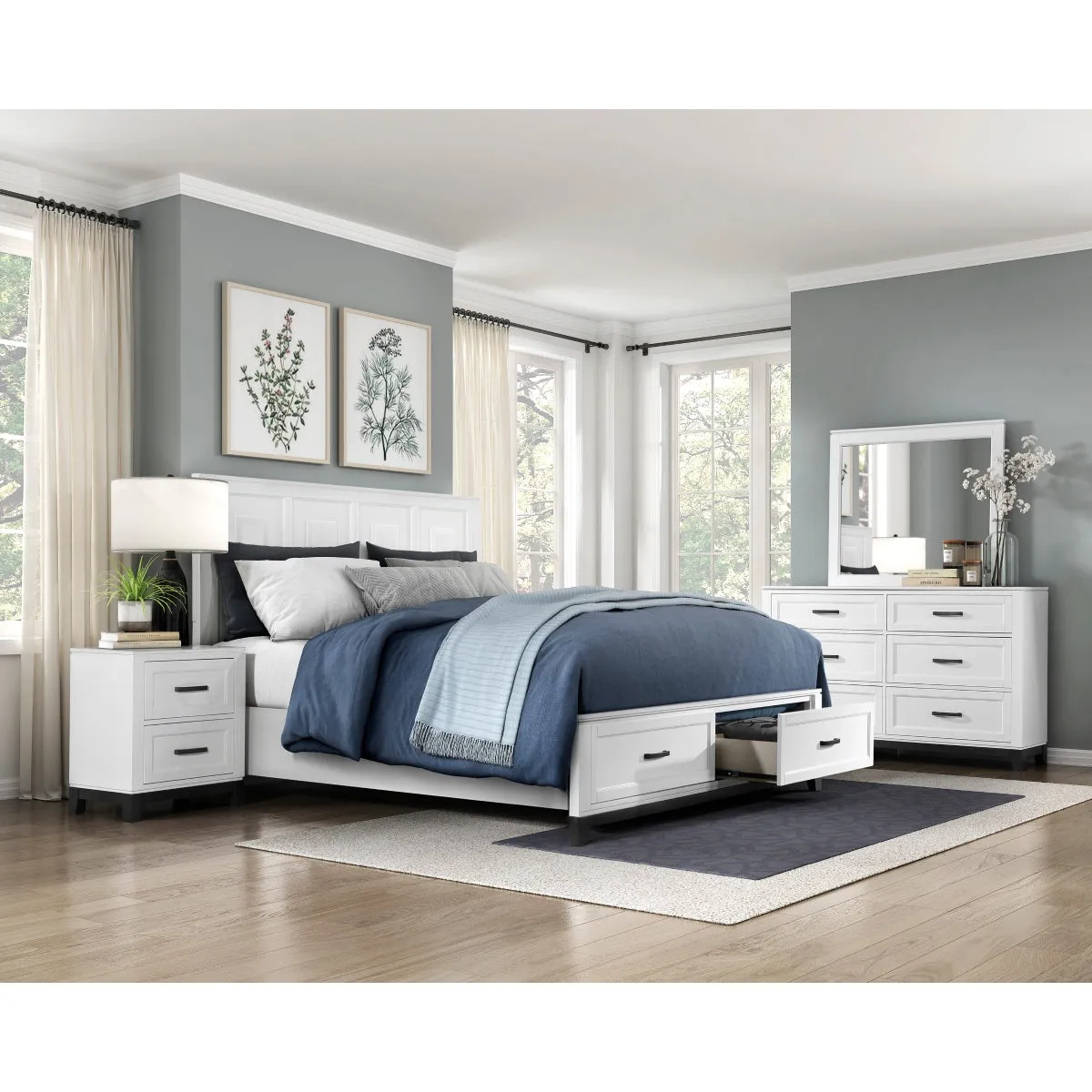 Rustic Elegance Dresser with 2-Tone Finish & Metal Accents