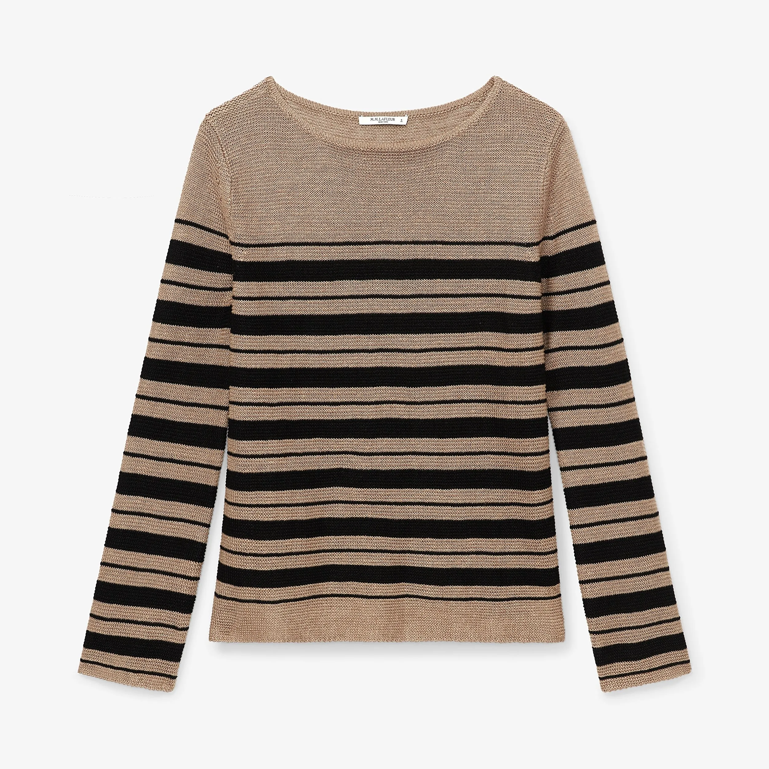 Samara Sweater - Knit Linen :: Oak / Black