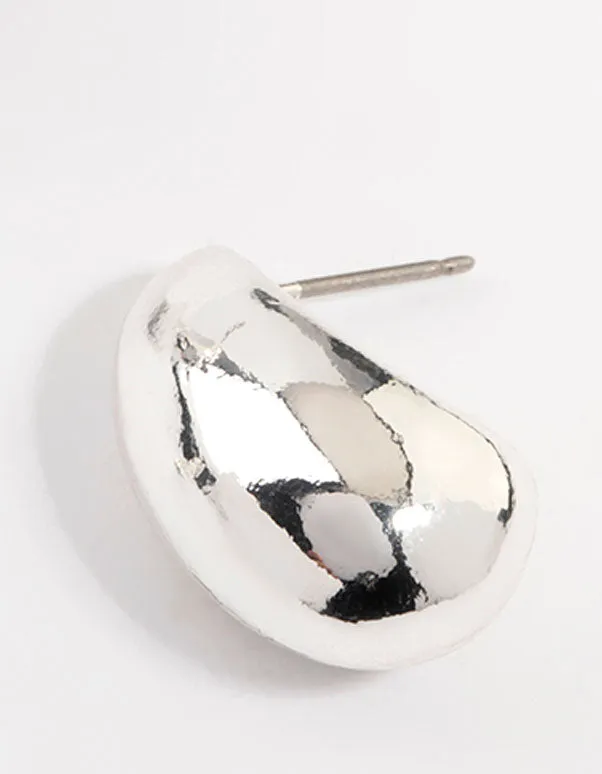 Silver Plated Teardrop Stud Earrings 2-Pack