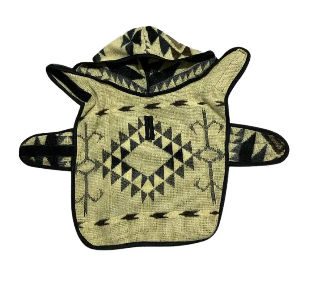 Soft Tribal Hooded Artisan Dog Coat