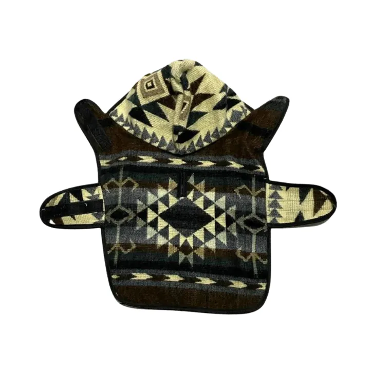 Soft Tribal Hooded Artisan Dog Coat