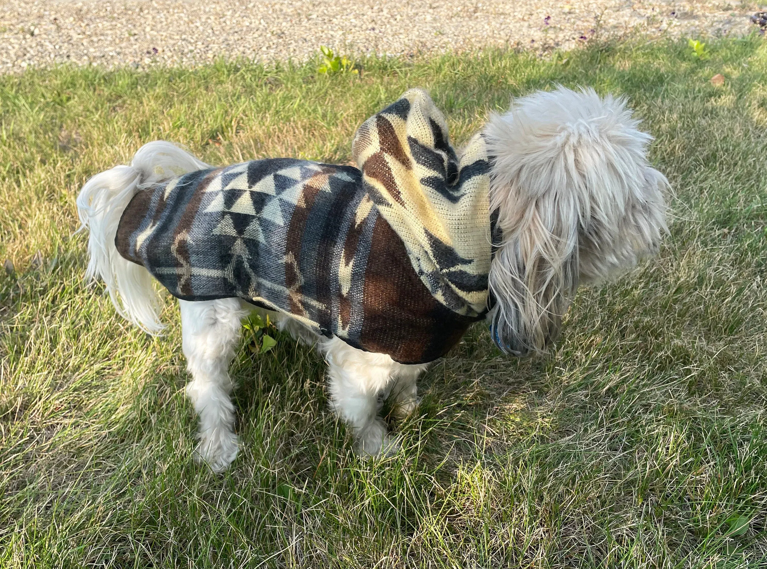 Soft Tribal Hooded Artisan Dog Coat
