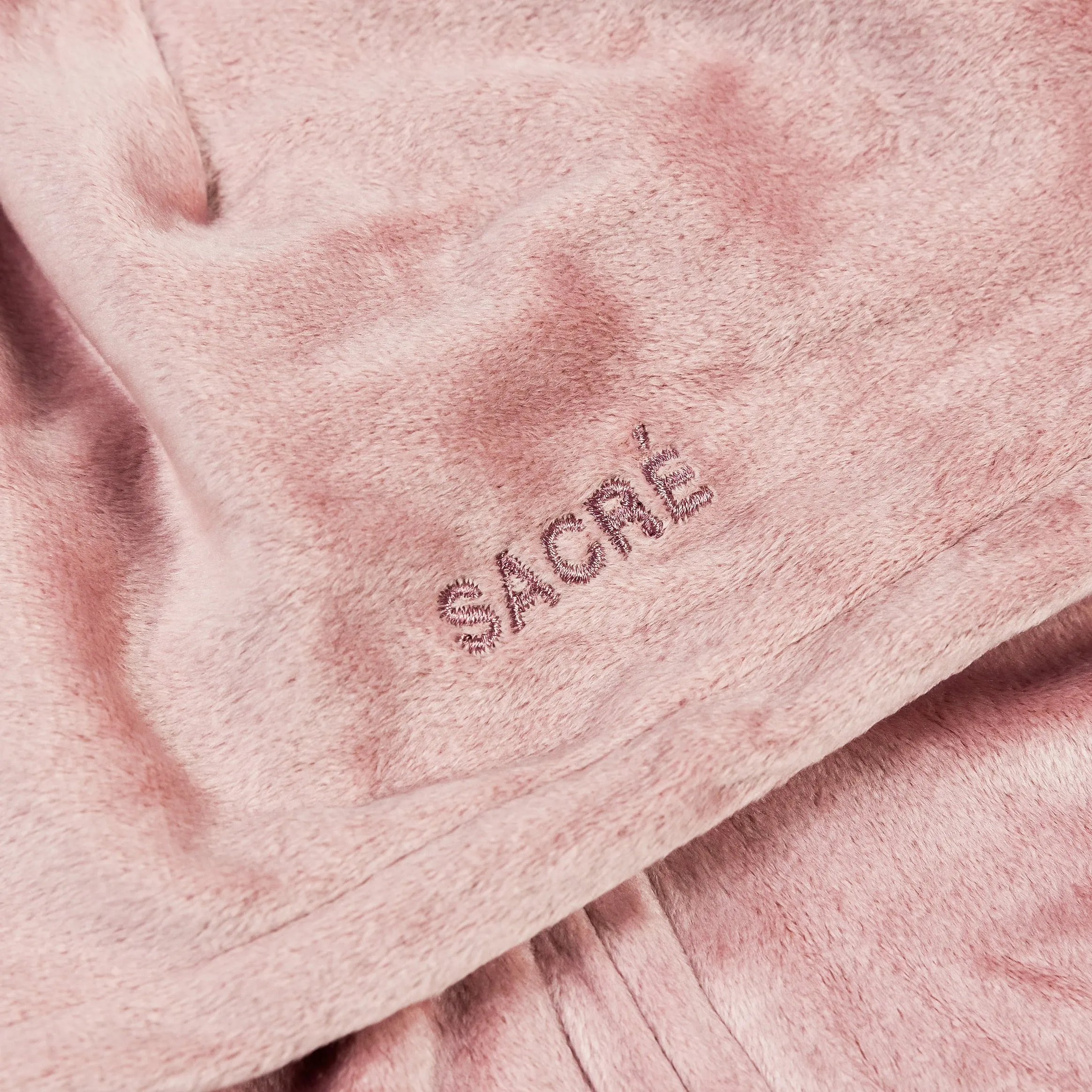 Solei Velour Womens Hoodie (Dusty Pink)