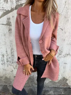 Sophia | Casual Long Coat with Lapels