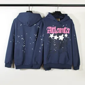 Sp5der Hoodie Spider Web Design Foaming Star