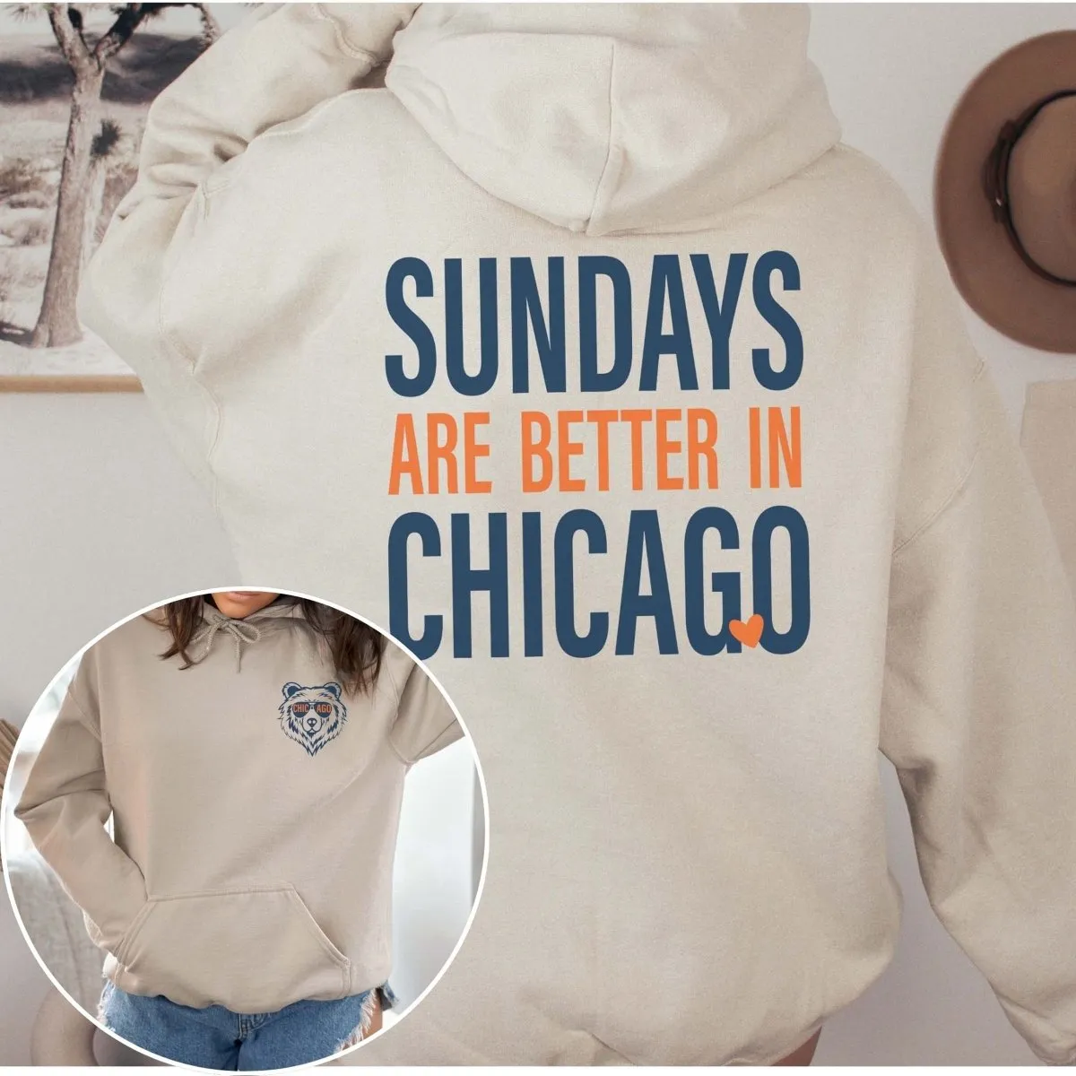 Sundays Are Better In Chicago Wholesale Graphic Hoodie - Popular