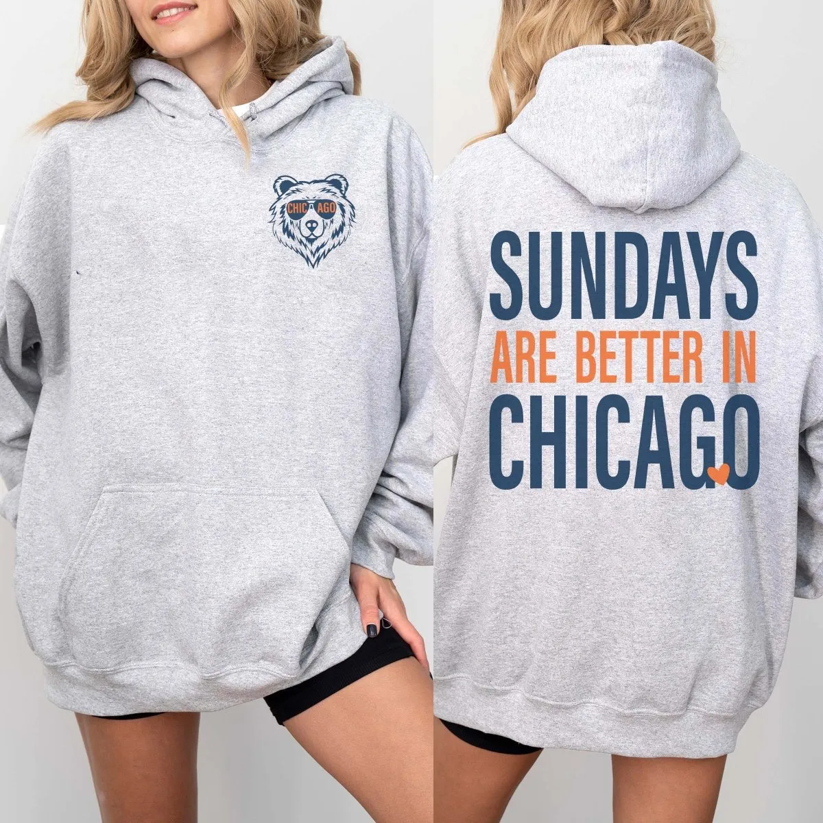 Sundays Are Better In Chicago Wholesale Graphic Hoodie - Popular