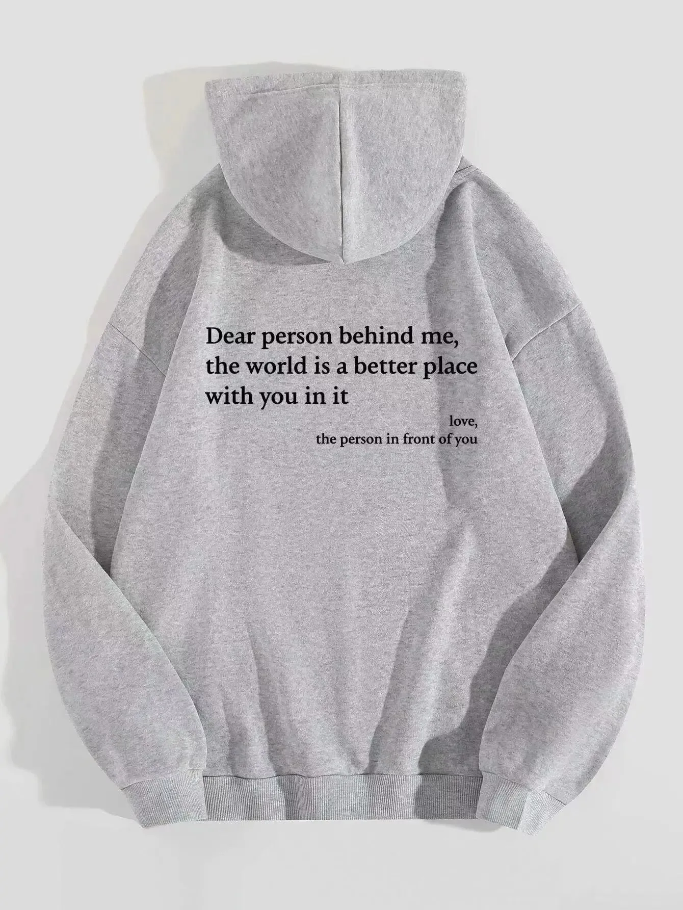 Thick hoodie with Front and back Message full of hope