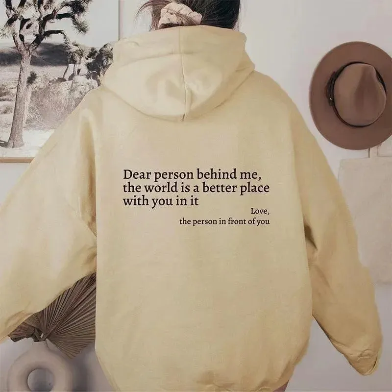 Thick hoodie with Front and back Message full of hope