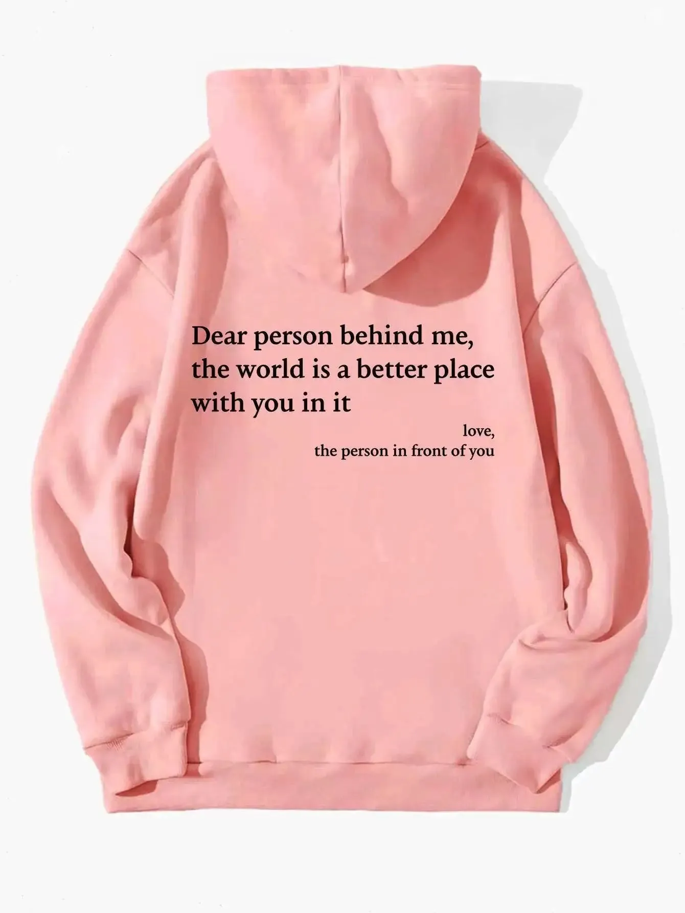 Thick hoodie with Front and back Message full of hope