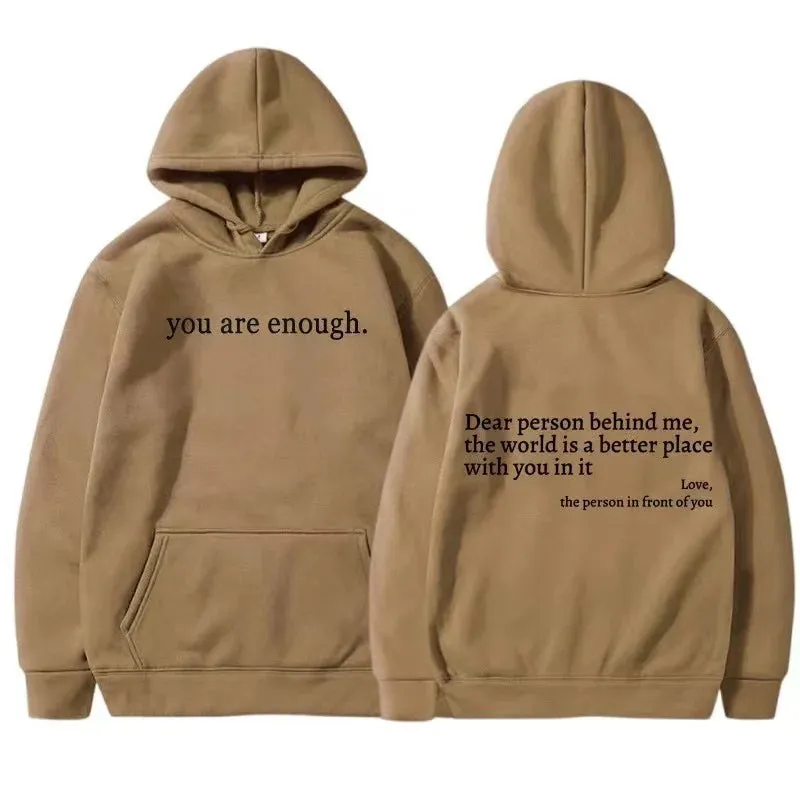 Thick hoodie with Front and back Message full of hope
