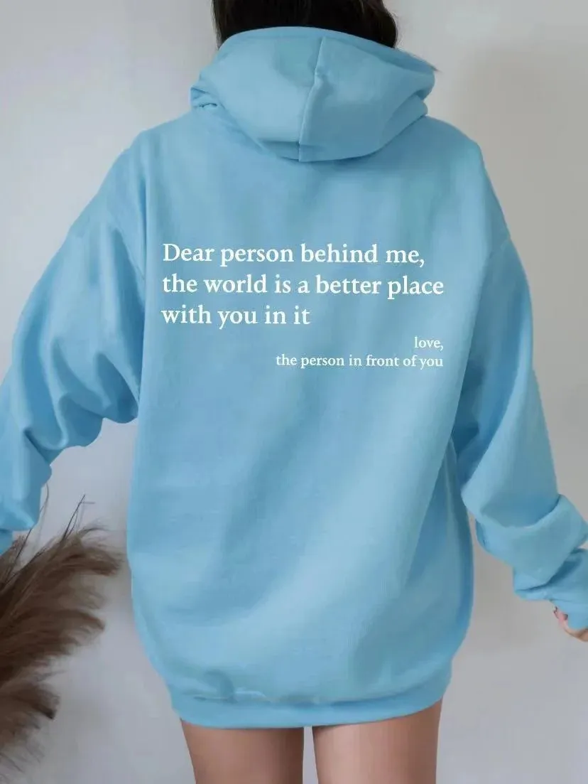 Thick hoodie with Front and back Message full of hope