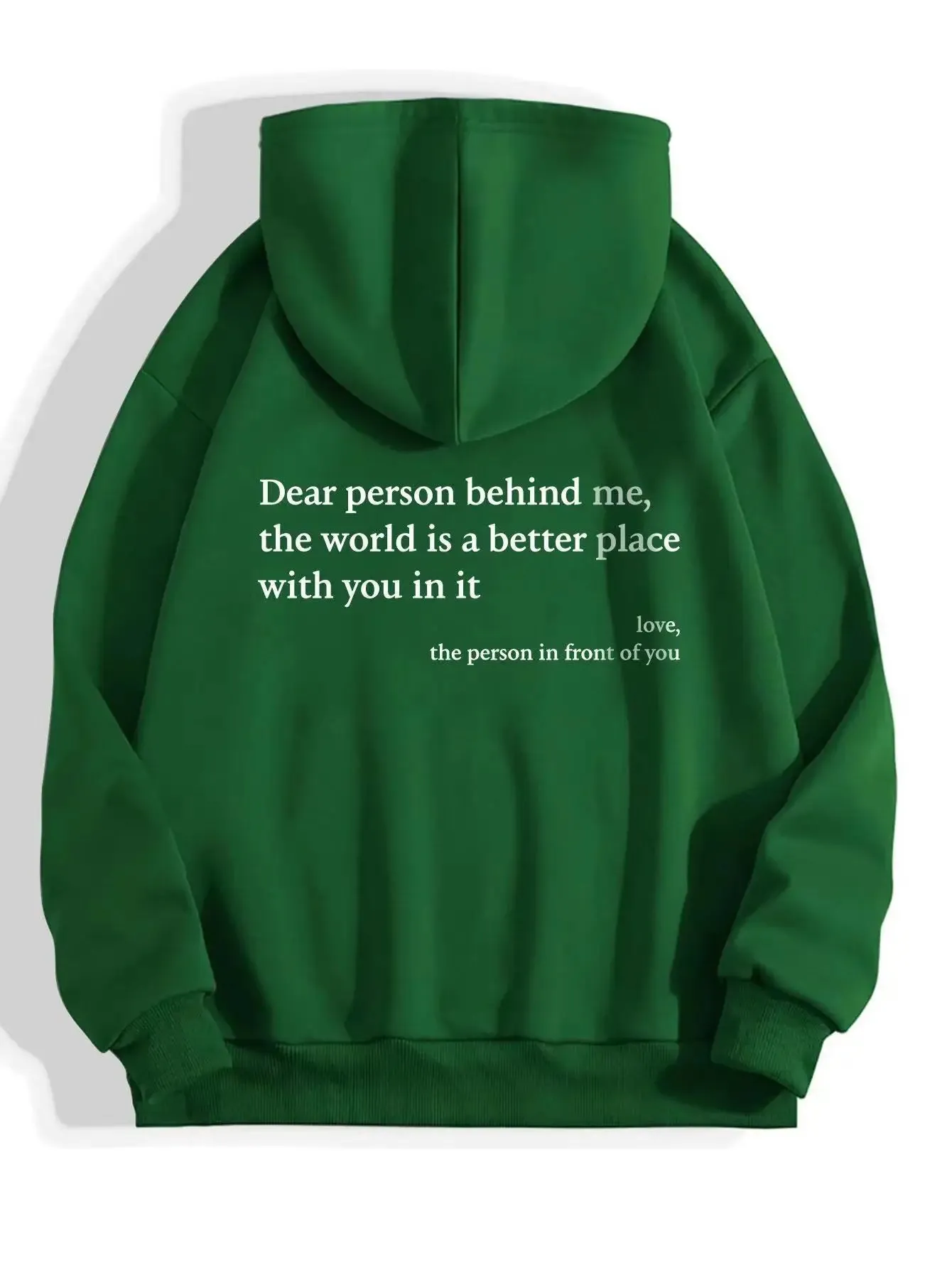 Thick hoodie with Front and back Message full of hope