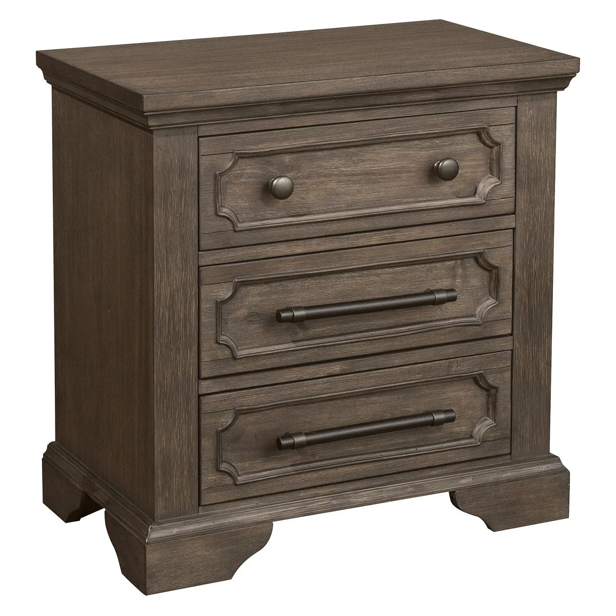 Toulon Night Stand Distressed Dark Oak
