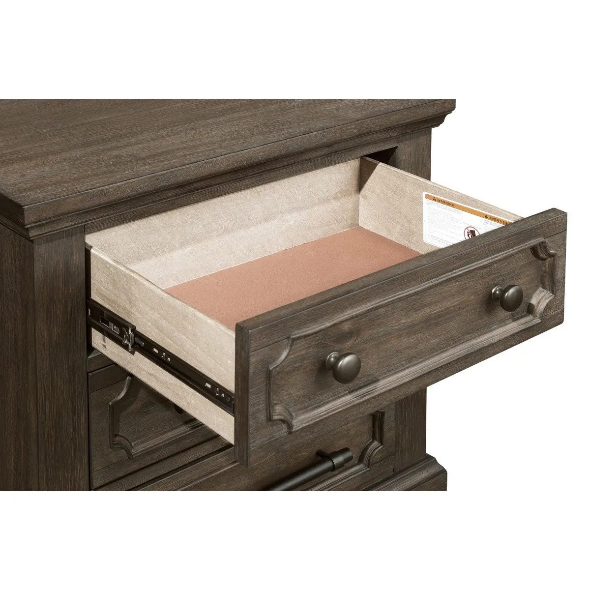 Toulon Night Stand Distressed Dark Oak
