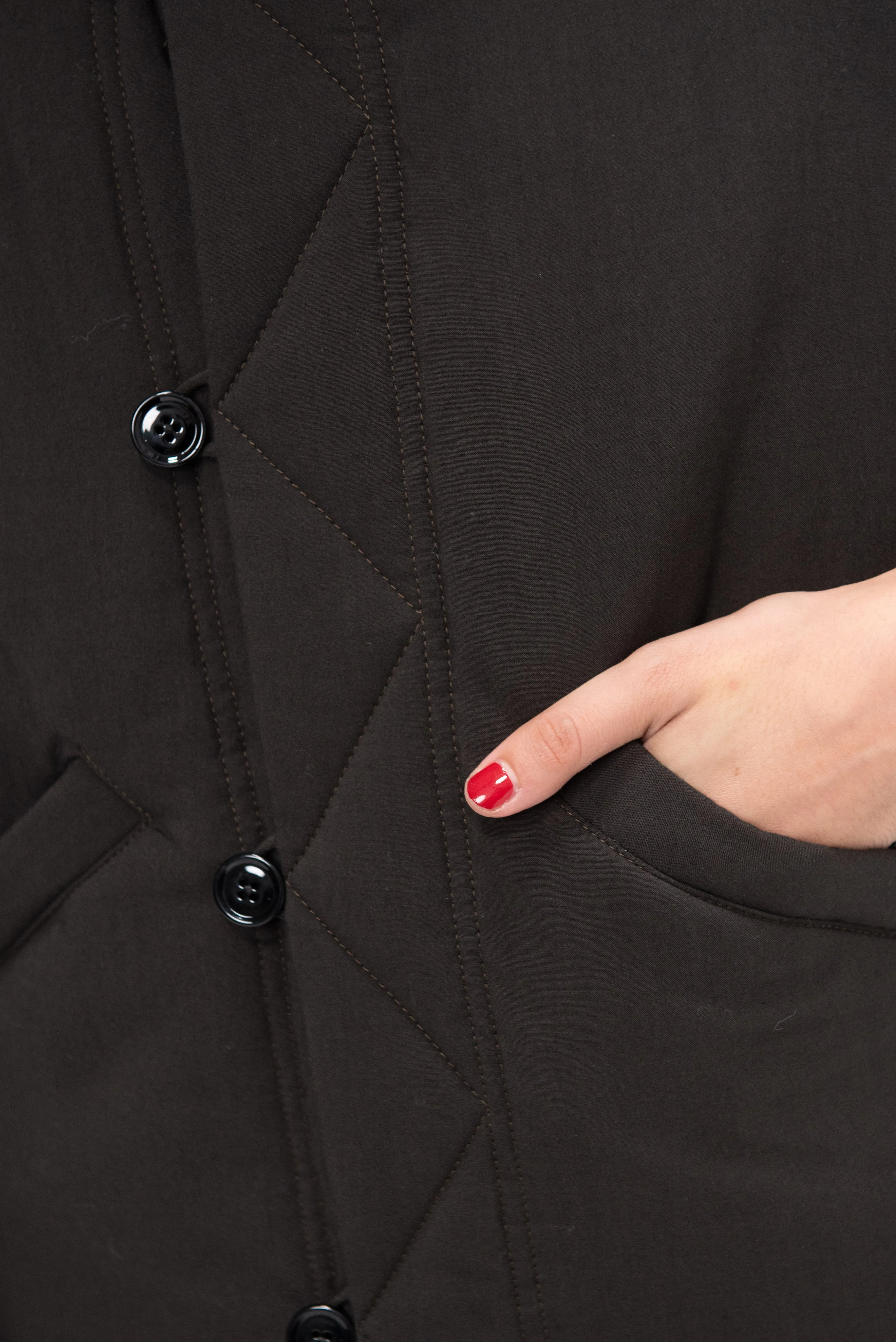 Wadded Gilet, Dark Espresso