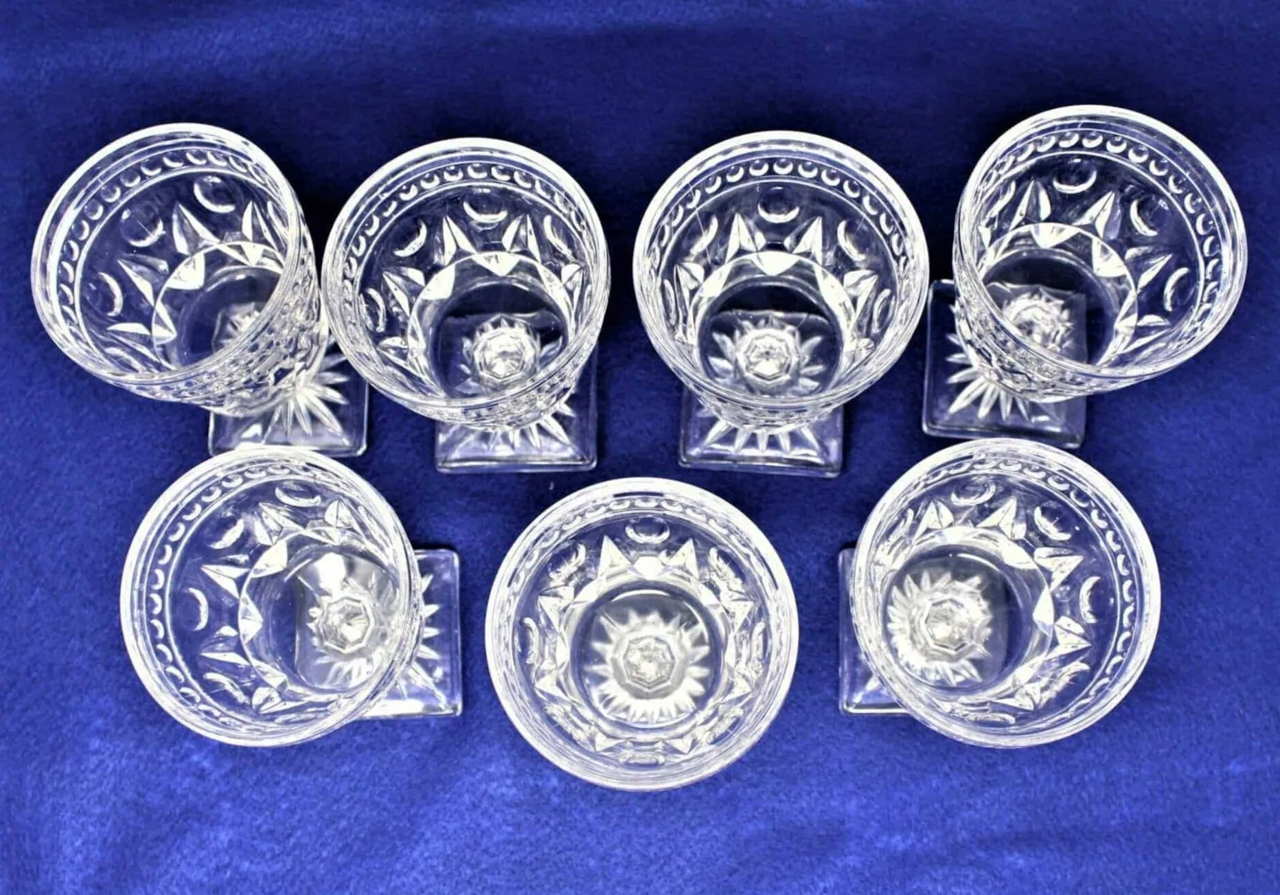 Water Goblets, Colony Glass, Park Lane, Set of 7, Vintage