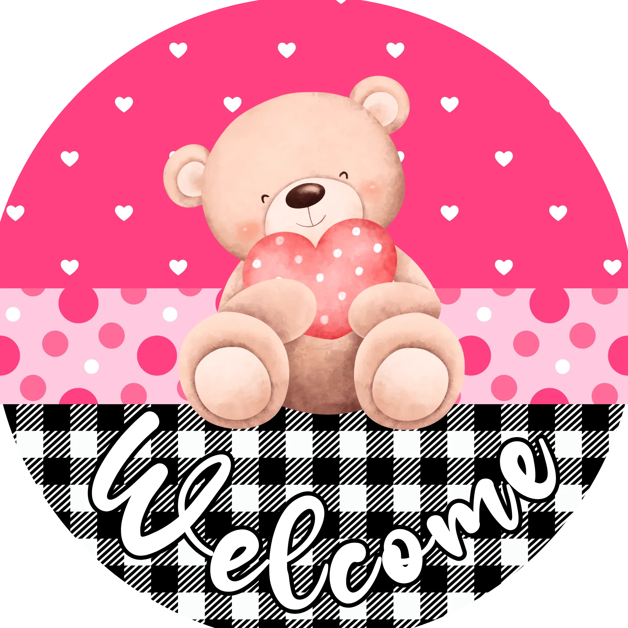 Welcome Teddy Bear  (Choose Size)