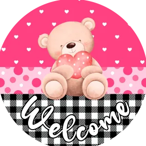Welcome Teddy Bear  (Choose Size)