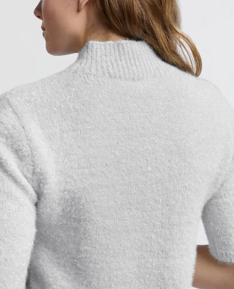 Yaya Glitter Furry Silver Knit