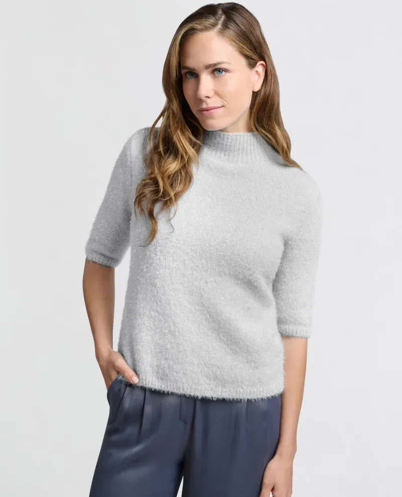 Yaya Glitter Furry Silver Knit