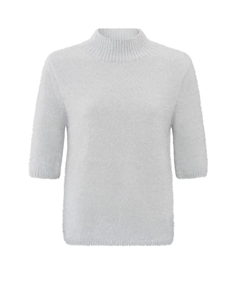 Yaya Glitter Furry Silver Knit
