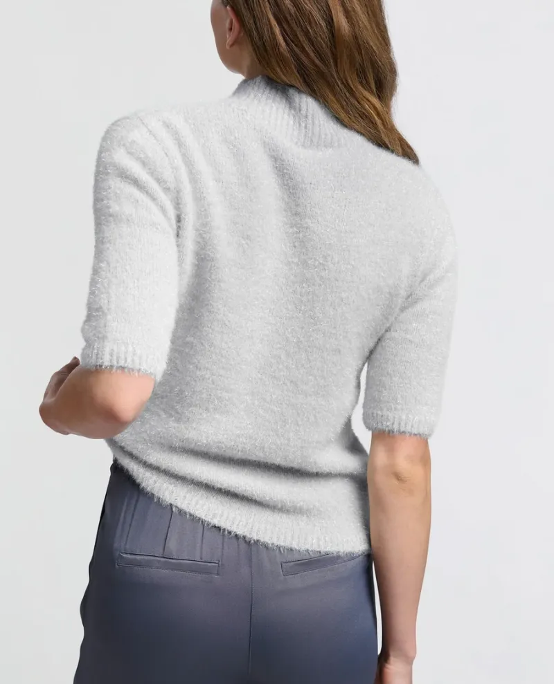 Yaya Glitter Furry Silver Knit