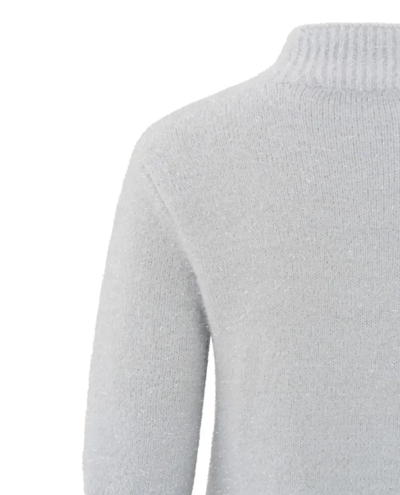 Yaya Glitter Furry Silver Knit