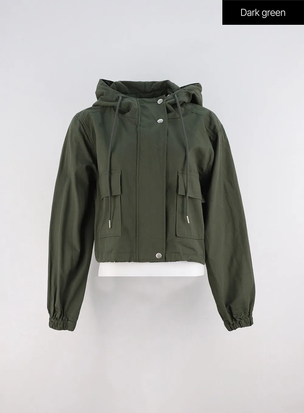 Zip Hooded Crop Jacket OO312