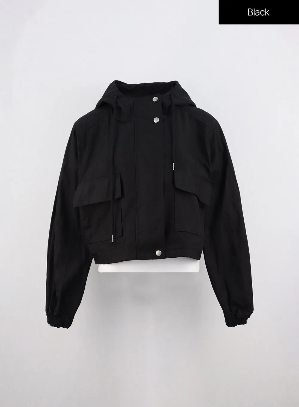 Zip Hooded Crop Jacket OO312